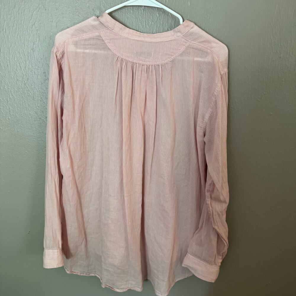Rails Light Pink Popover Button Up Size Small Cas… - image 5